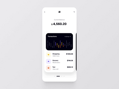 Finance App animation app balance banking budget chart design finance mobile motion purrweb react native ui ux