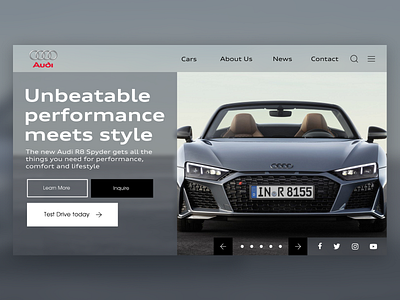 Audi R8 Spyder Landing Page audi audi r8 car car website carson landing landing design landing page landing page design landingpage spyder ui ui ux ui design uidesign uiux web web design webdesign website design