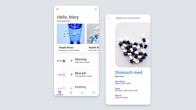 Medicine app concept app design material design ui design