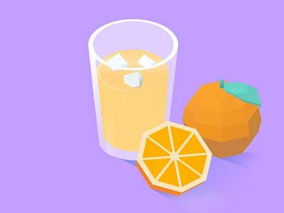 OJ 🍊 illustrations low poly lowpoly lowpolyart orange orange juice oranges