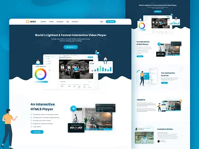 Web Design Landing Page for Adilo Video Player branding hardik home page design landing page landing page design product desgin ui ux design ui design uiwala video player web design web designer web ui web ui ux website concept website design website designing