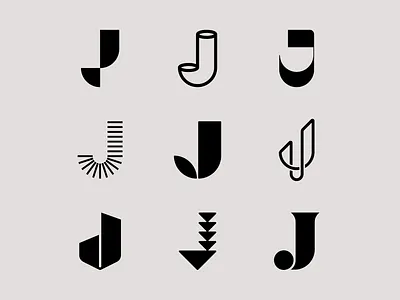 Letter J exploration brand identity branding geometric j logo leaf letter exploration letter j lettering lettermark lines logo logo design logotype minimal monogram organic tech logo typography