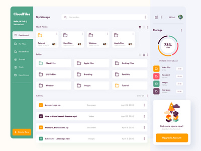 File Dashboard app branding clean dashboard design icon illustration layout minimalist simple ui website