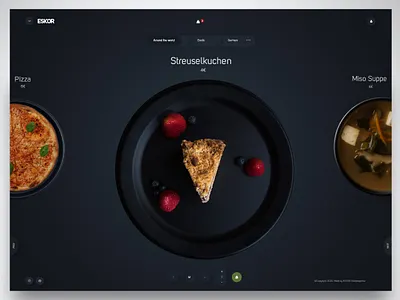 Darkmode neumorphism design concept​ darkmode foodwebsite headerdesign landing page landing page concept landingpage neumorphism screendesign ui uiux webdesign