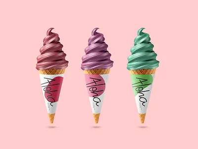 cone ice cream paper design by ali zamani ali zamani branding corporate identity design icecream illustration label design minimal packaging typography