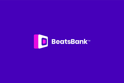 BeatsBank bank beats logo brand mark branding logo design minimalist design minimalist logo music music logo play player simple design