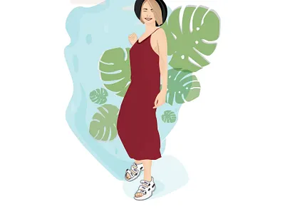 Tropical Vibes bookillustration design flat design flatdesign graphicdesign icon design illustration socialmedia tropical tropical flyer tropics