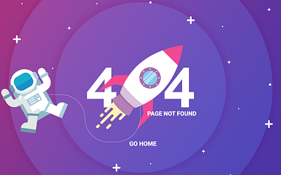 404 space - Page 404 Concept concept design gradient color illustration typography ui ux vector web