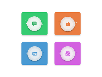 Colored flat icons! colored design development flat icons illustration lock mail message