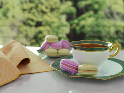 Afternoon Tea 3dcg b3d blender blender3dart illustration