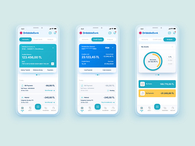 DribbbleBank 23april bank app consept dark mode dribbblebank open banking turqoise