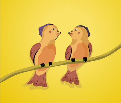 Animals illustration for the book cover bird book character concept conversation cover coverart design drawing emotion flat happy illustration love minimalism modern pair relationships style talk
