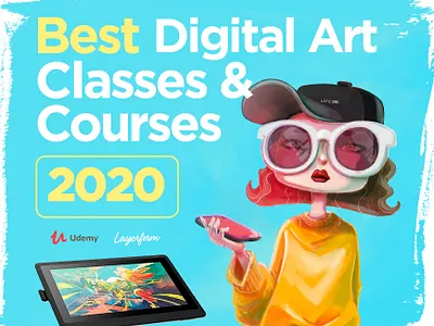 Best Digital Art Classes for 2020 art courses digitalart digitalartist freelance freelancer freelancing graphicdesign graphicdesigner learndesign learngraphicdesign udemy