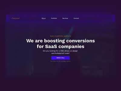 Dark mode creative agency homepage design agency agency landing page agency website clean creative dark dark ui hero homepage minimal pixel perfect ui