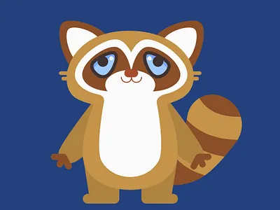 Little Raccoon animal design illustration kids app