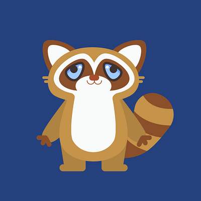 Little Raccoon animal design illustration kids app