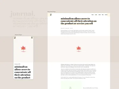 Blog Page blog blogdesign clean design interface minimal style trendy typography ui ux web website