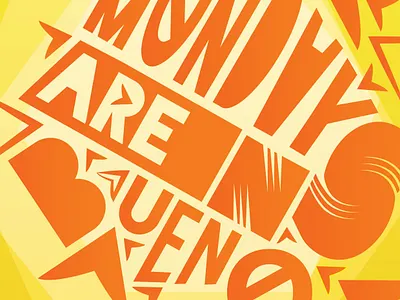 Typographic poster "Mondays are no bueno" colorful illustrator monday typography typography poster