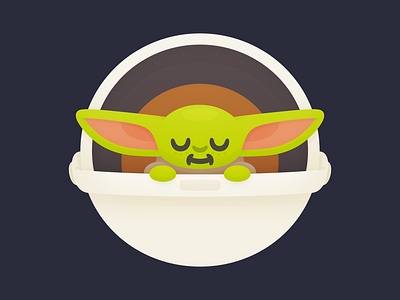 Bubba Yoda baby character cute grogu illustration mandalorian star wars yoda