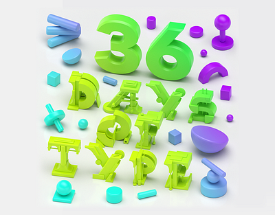 36 DAYS OF TYPE 07 36days 36daysoftype 3d arnold art c4d cgi cinema4d illustration render type typedesign typeface