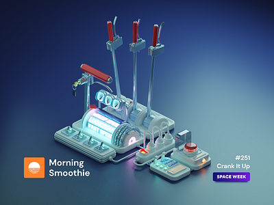 Crank It Up 3d blender blender3d button design buttons crank diorama gear illustration interface isometric isometric illustration switch ui ui design user interaction