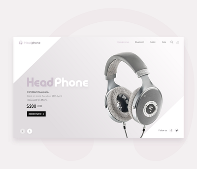 Headphone Web Page headphone web page layoutdesign uiux
