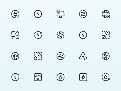 Myicons — Renewable Energy vector line icons pack essential icons flat icons icon design icon pack icons icons design icons pack interface icons line icons myicons ui ui design ui designer ui icons ui kit ui pack ui set web design web designer web ui