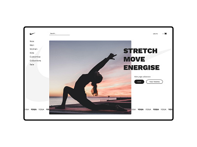 Nike dailyui design landing page nike nikestore sketch ui ui ux ux web webdesig website yoga