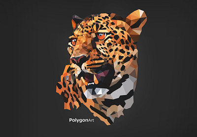 Tiger_Polygon illustration lowpoly polygon tiger vector