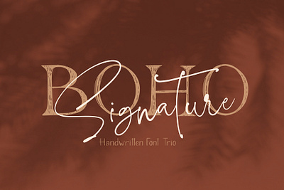 Boho Signature Handwritten Font Trio font font design font trio fonts fonts collection hand drawn type handwriting handwritten handwritten font handwritten fonts handwritten type lettering logo font logo fonts signature font signature fonts typeface typeface design typefaces typography