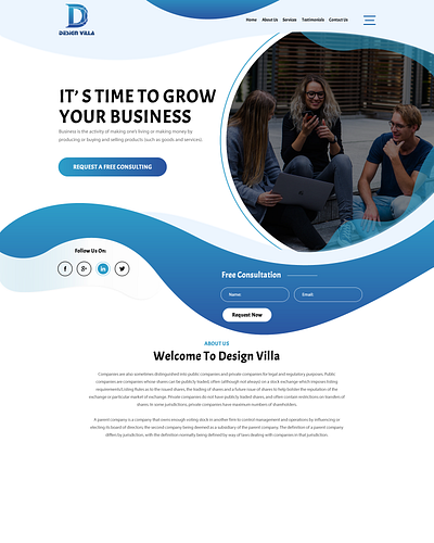 business business business growth business landing page businesscard consulting free consultation growth homepage landing page landing page design landing pages request a free consulting timer