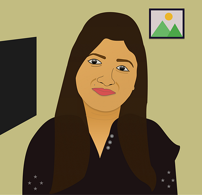 My first custom vector portrait. design illustraition illustration ui vector