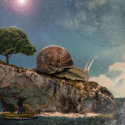 snail island art design grafitti graphic graphicdesign image island photomanipulation photoshop photoshop art snail surrealism