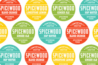 Spicewood Sodas branding craft soda customized type label design label system logo design pop print soda texas typography