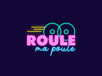 Roller 😎 branding design eighties icon illustration light logo minimal neon neon colors typogaphy vector vintage