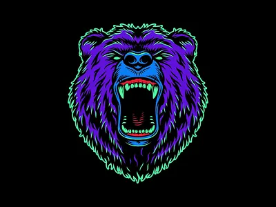 Bear Kenzo Style adobe illustrator apparel design bear bear head bear illustration bear logo color colorful graphic design kenzo kenzo style t shirt design vector vector illustration vintage