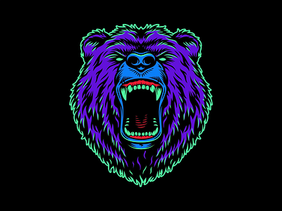 Bear Kenzo Style adobe illustrator apparel design bear bear head bear illustration bear logo color colorful graphic design kenzo kenzo style t shirt design vector vector illustration vintage