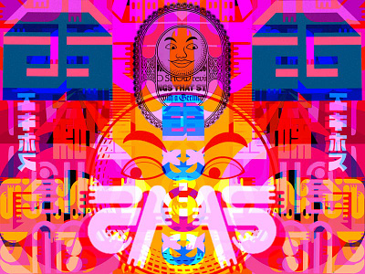 Beacon Inca Wary Wit art big bold colors characters collage digital digital art geometric illustration language letters magic mind moon numbers poster print symbols typography voidz words