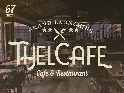 Vintage Cafe Logo cafe logo free font free fonts lettering lettering artist lettering logo logotype restaurant logo retro typeface vintage vintage logo