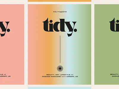 Tidy Magazine branding collateral gradient graphic designer logo design magazine magazine cover magazine design print vector