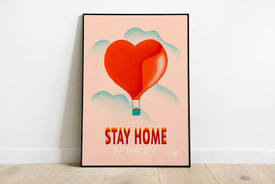 STAYHOME POSTER art covid19 design flat illustration illustrator procreate stayhome typography