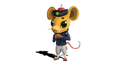 Asian style mousу. Low Poly. character character design design illustration illustrator vector