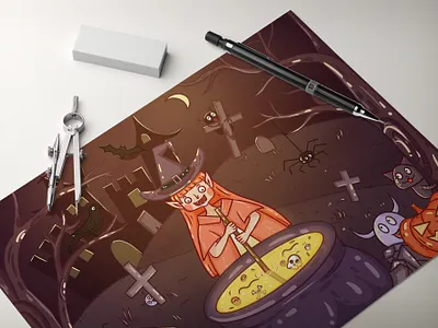 Day-5 dark food amazing dark digital digitalart drawing food girl illustration ipadproart procreate soup