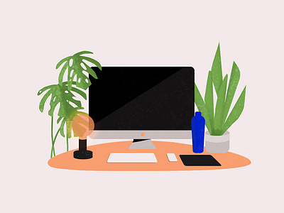 WFH illustration animation branding design desk deskillustration graphic graphicdesign graphics illustration illustrationformotion illustrator motion photoshop plantillustration plants schoolofmotion vector wfh workfromhome workspace