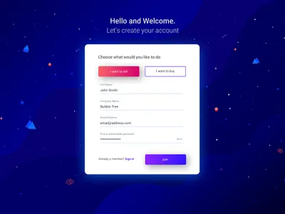 Dual Signup clean ui component ecommerce product product design sign up signing signup signup page ui ux