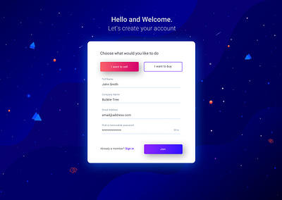 Dual Signup clean ui component ecommerce product product design sign up signing signup signup page ui ux