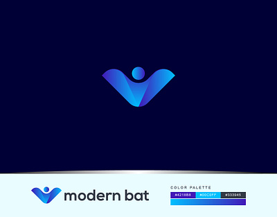 "modern bat" Logo Design | Trend Logo Design bat logo design brand identity icon design stylish logo trend logo design ui ux