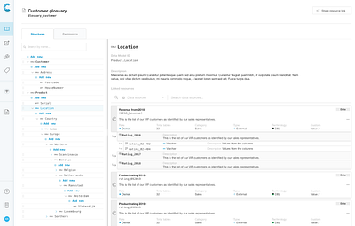 Data Glossary analytics clean data analytics design minimalism modern ui