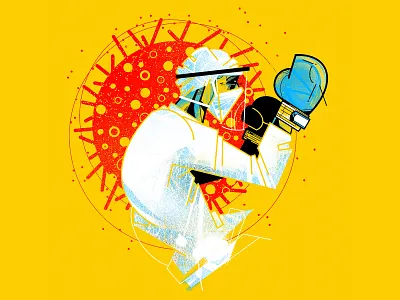QUARENTENA DIA 23 adobe boxe corona design fight geometric illustration illustrator medicine nurse procreate vector