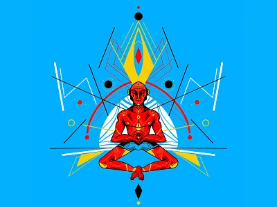 QUARENTENA DIA 26 adobe design geometric illustration illustrator meditation procreate vector zen